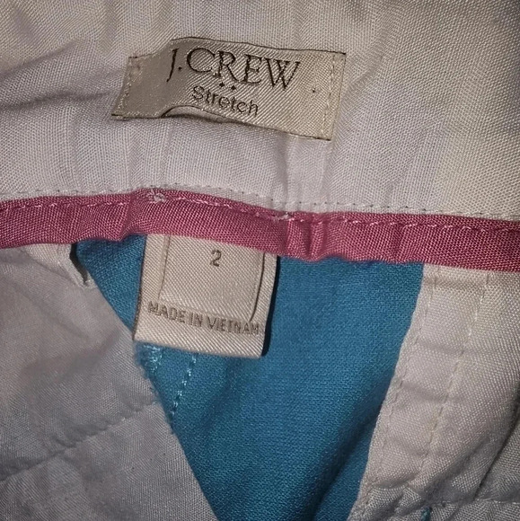J.Crew Women's Stretch Teal Skimmer Pant City Fit Size 2 - Picture 3 of 4